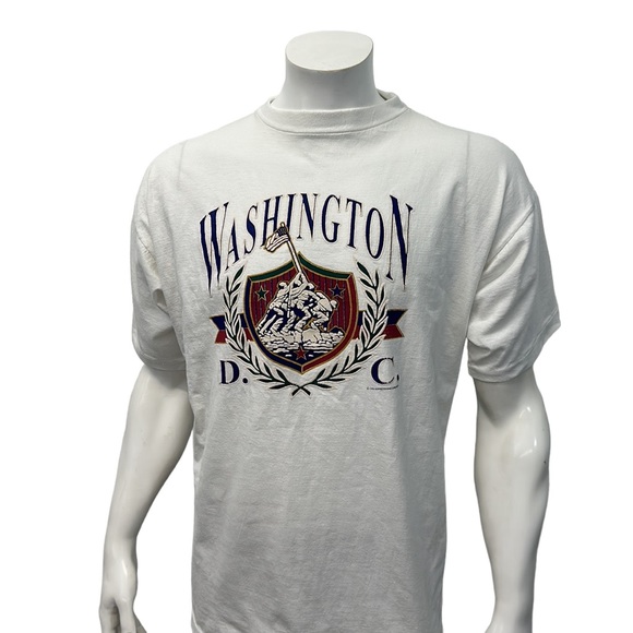 Vintage Iwo Jima WWII Memorial Washington DC Graphic Single Stitch T-Shirt XL - Picture 3 of 9
